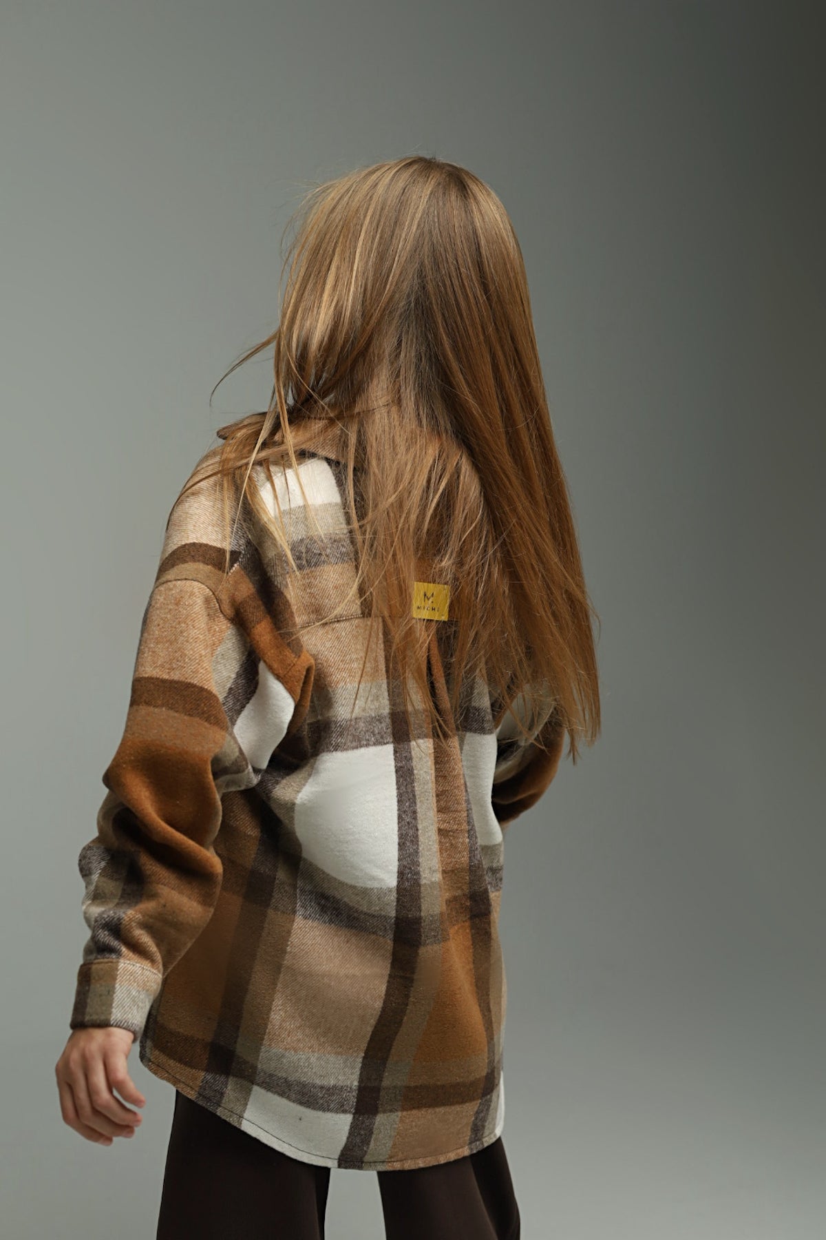 Koszula flanelowa oversize BASIC – CARAMEL CHECK