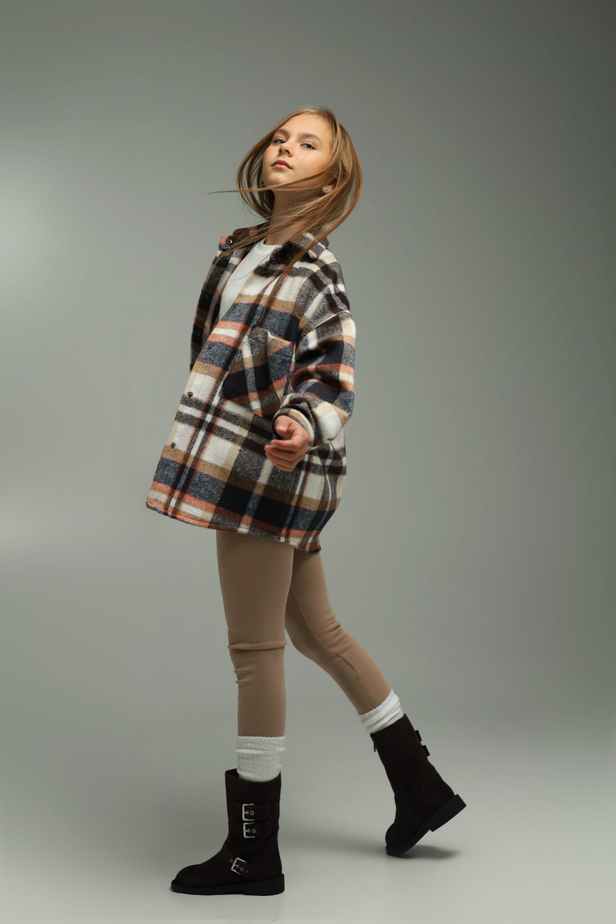 Koszula flanelowa oversize BASIC – CHOCOLATE CHECK