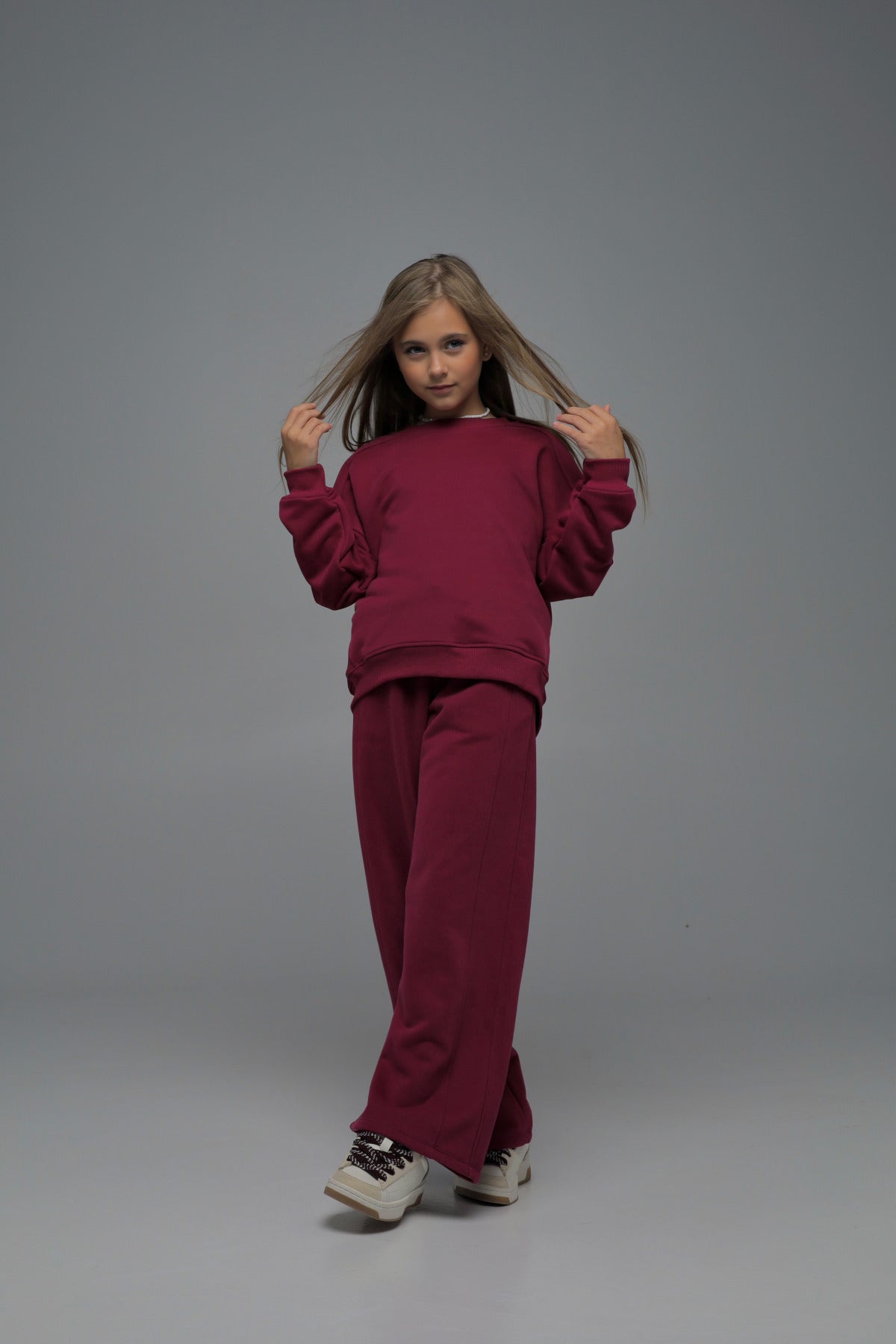 Bluza MONO (oversize, burgundowa)
