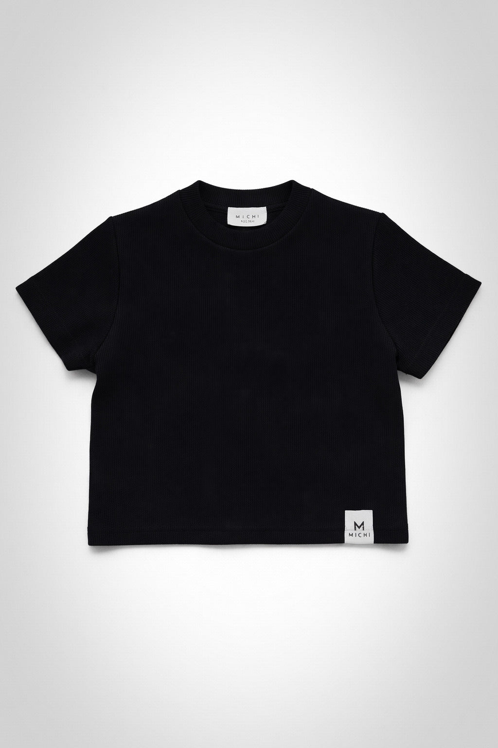 T-shirt CORE z dzianiny prążkowanej