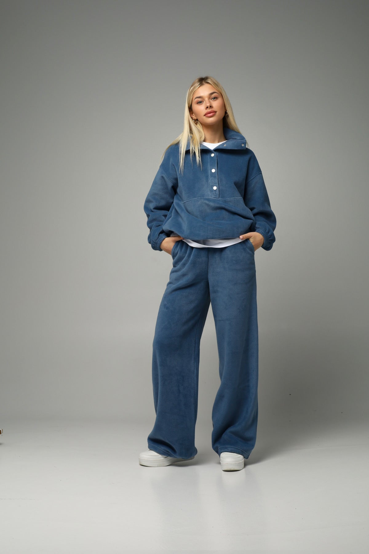Bluza polarowa NUBI (denim blue)