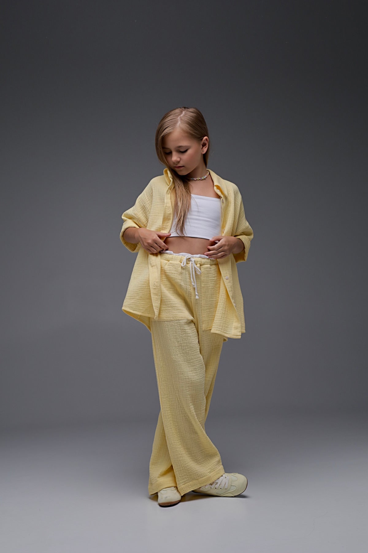 Dzwony muślinowe MICHI (bananowy krem)