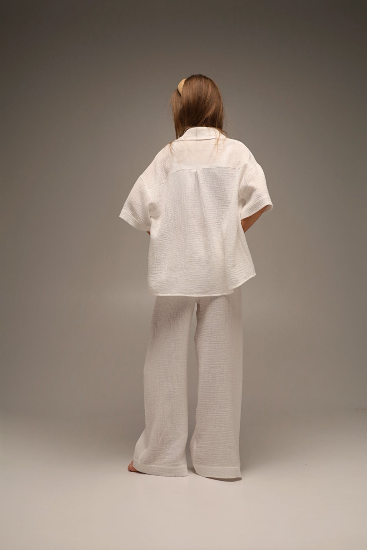 Koszula oversize MUŚLIN (ecru)