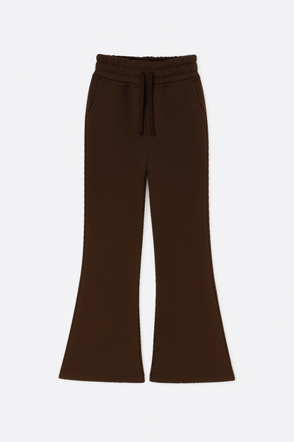 Rozszerzane spodnie MICHI (czekolada) miś od spodu