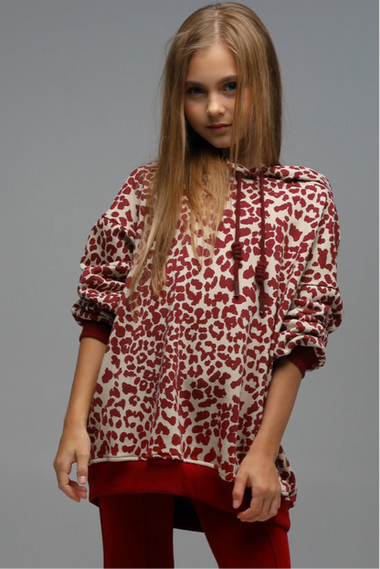 Hoodie LEO (ciemna wiśnia)