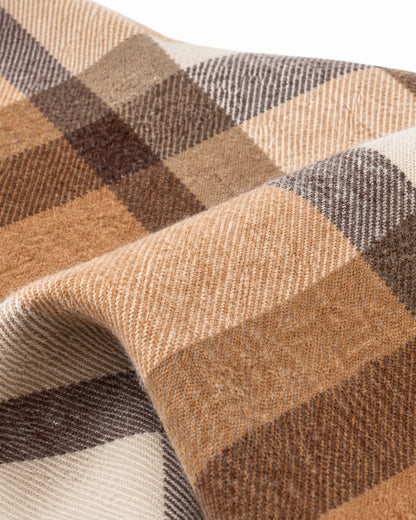 Koszula flanelowa oversize BASIC – CARAMEL CHECK