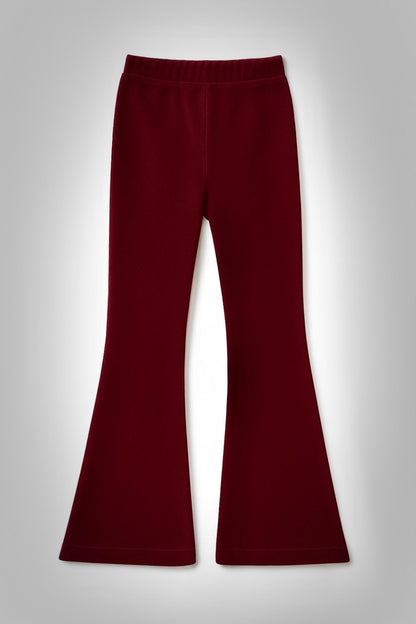 Rozszerzane legginsy (bordo)