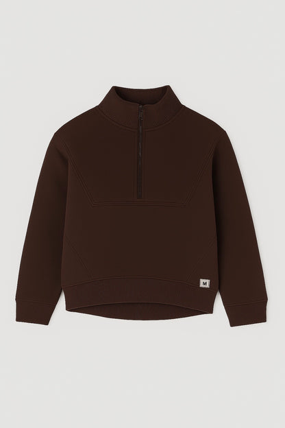 Bluza z wysokim kołnierzem na zamek miś od spodu