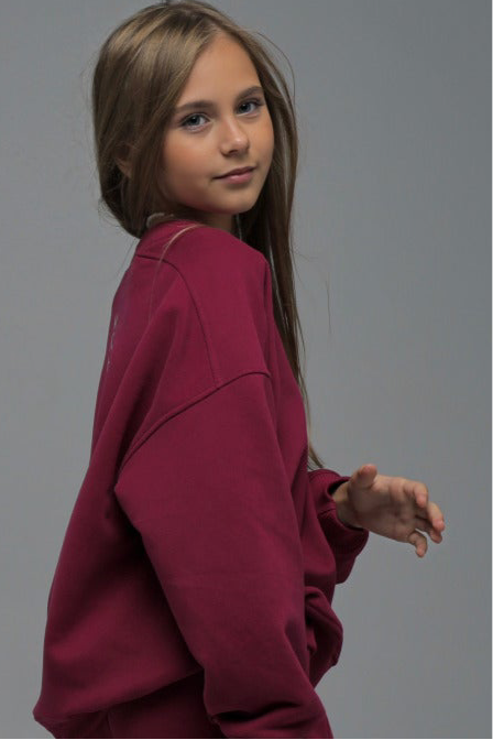 Bluza MONO (oversize, burgundowa)