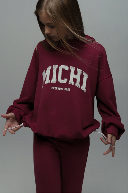 Hoodie MICHI (burgundowy)