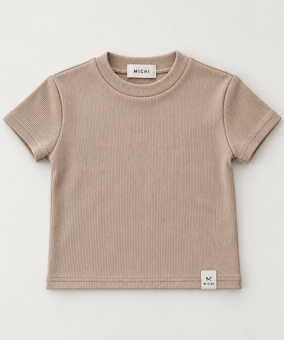 T-SHIRT PRĄŻKOWANY | CHŁODNY BEŻ