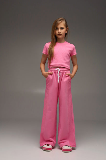 Spodnie Dzwony Aesthetic Girl (PINK)