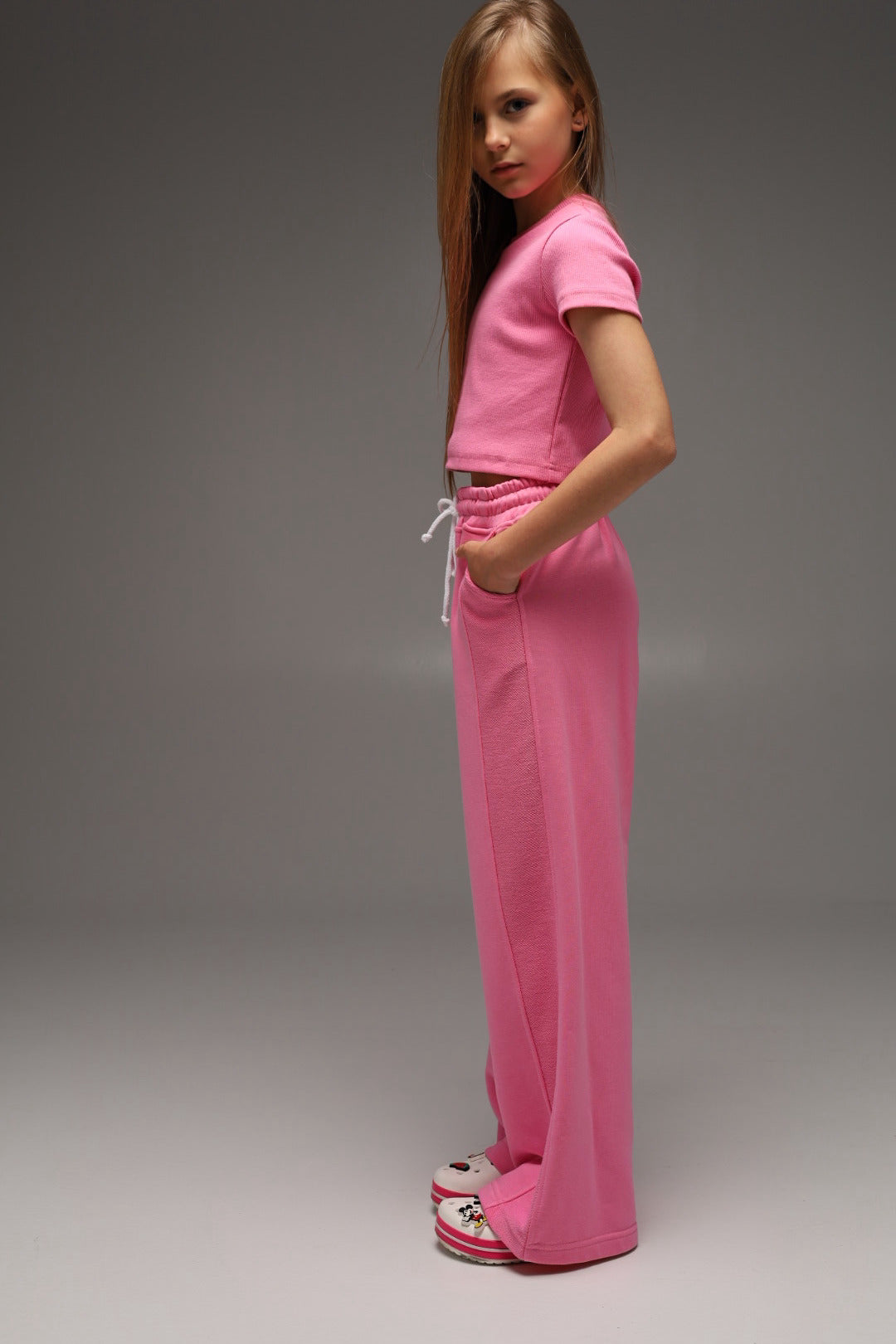 Spodnie Dzwony Aesthetic Girl (PINK)