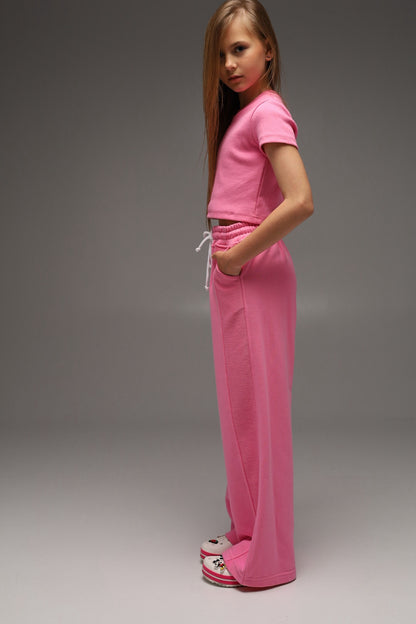Spodnie Dzwony Aesthetic Girl (PINK)