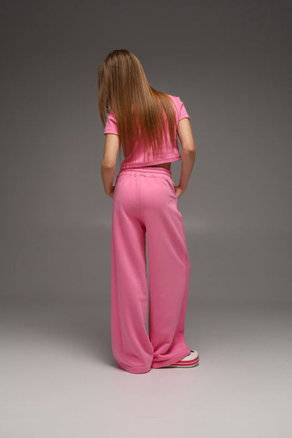 Spodnie Dzwony Aesthetic Girl (PINK)