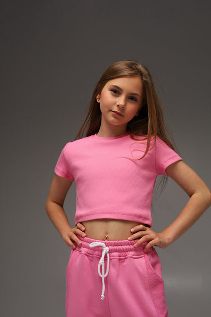 Spodnie Dzwony Aesthetic Girl (PINK)