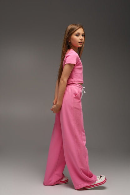 Spodnie Dzwony Aesthetic Girl (PINK)