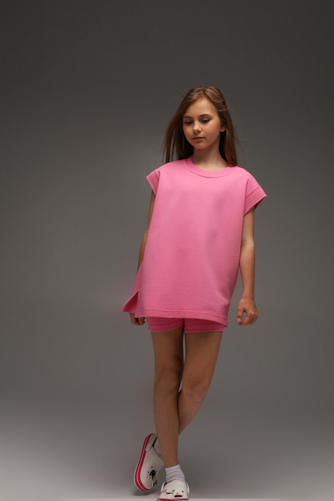 Długi T-shirt Aesthetic Girl (PINK)