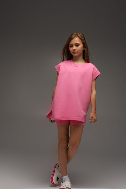 Długi T-shirt Aesthetic Girl (PINK)