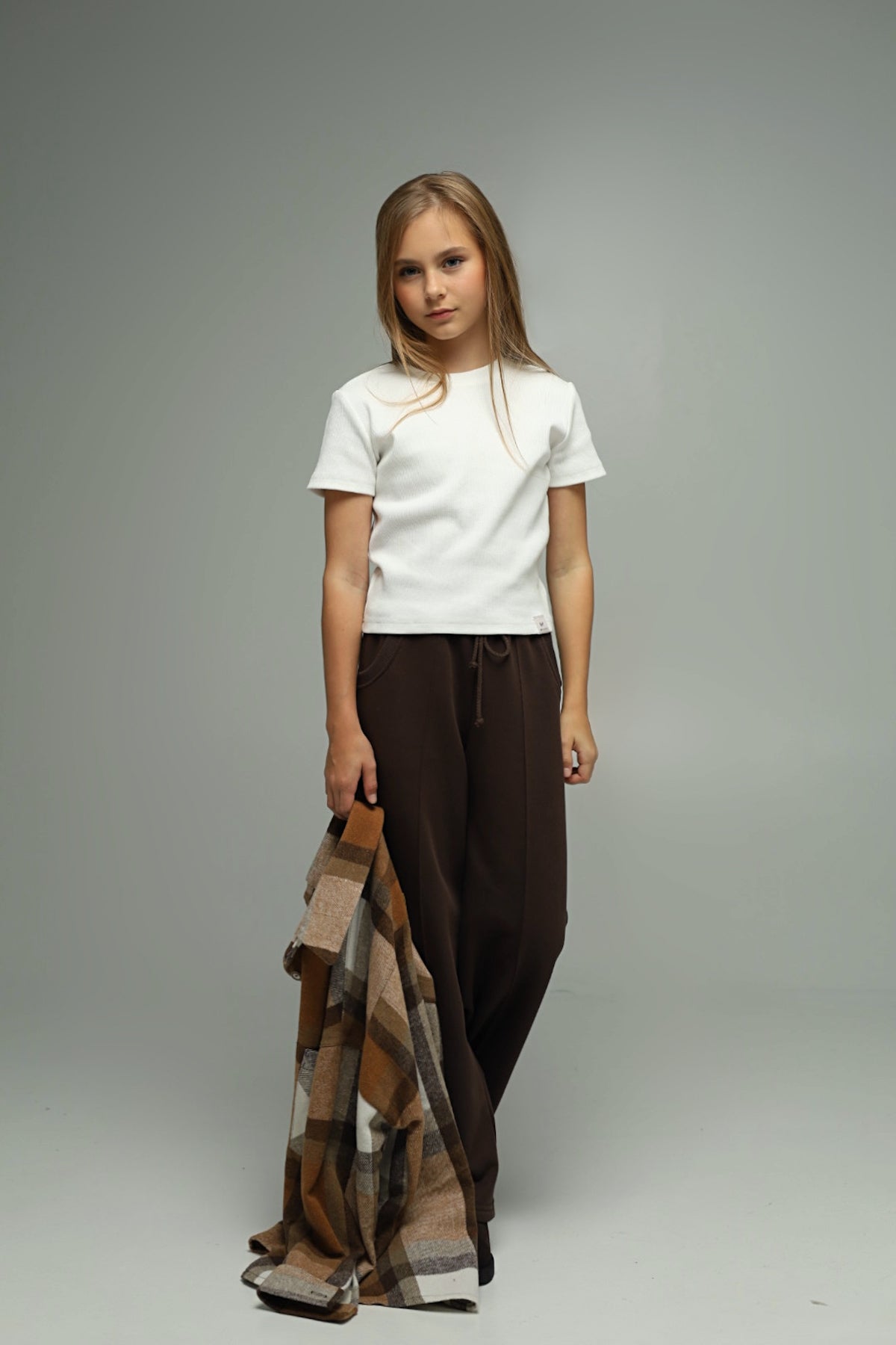 Spodnie dresowe Palazzo 2w1 – CHOCOLATE