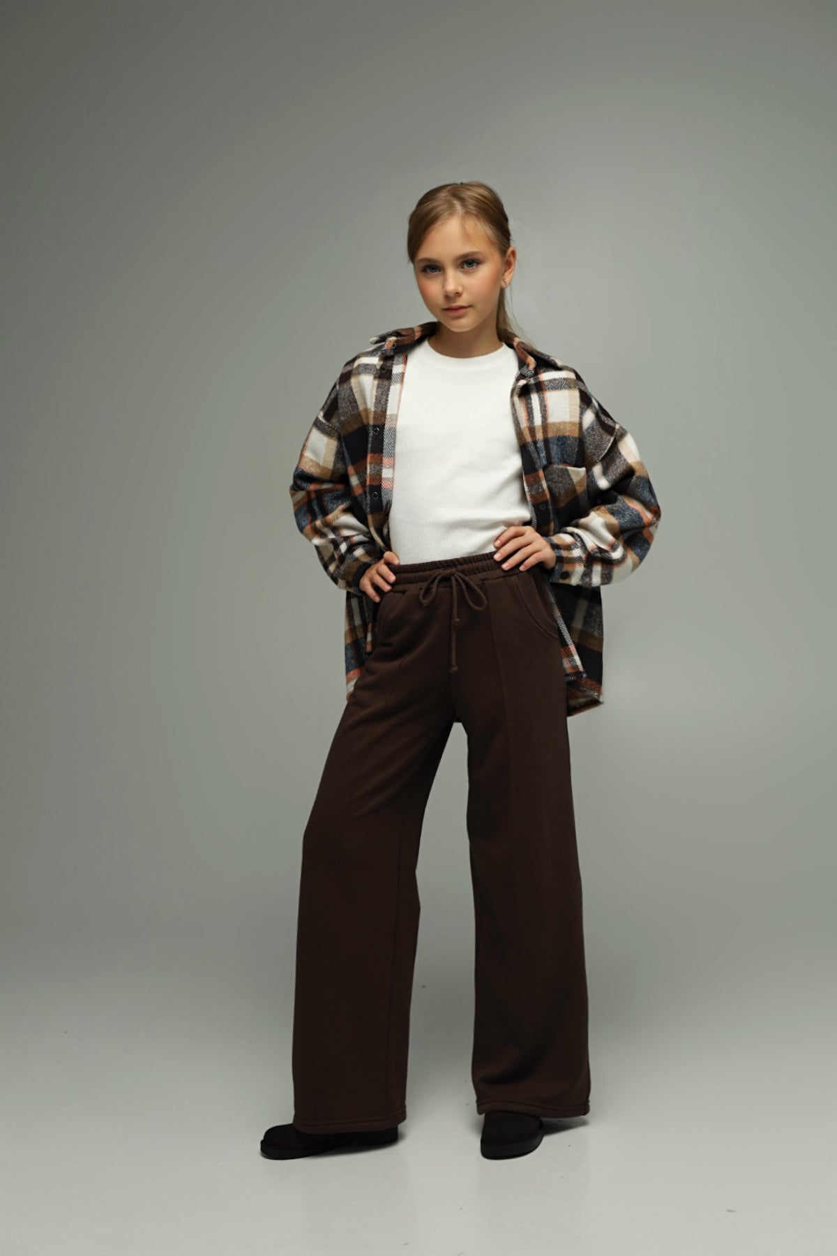 Koszula flanelowa oversize BASIC – CHOCOLATE CHECK