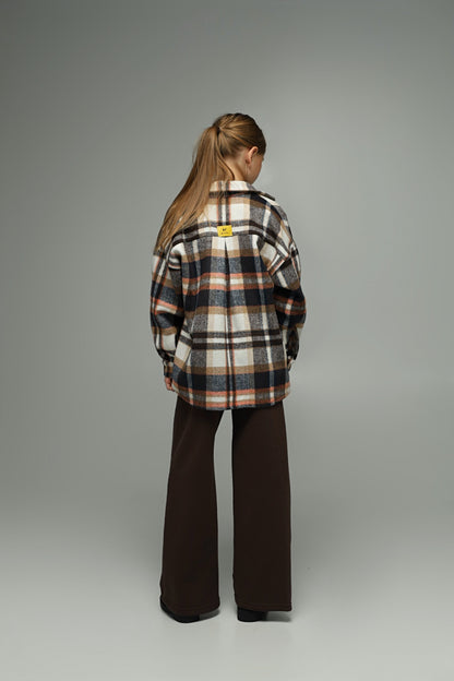 Koszula flanelowa oversize BASIC – CHOCOLATE CHECK