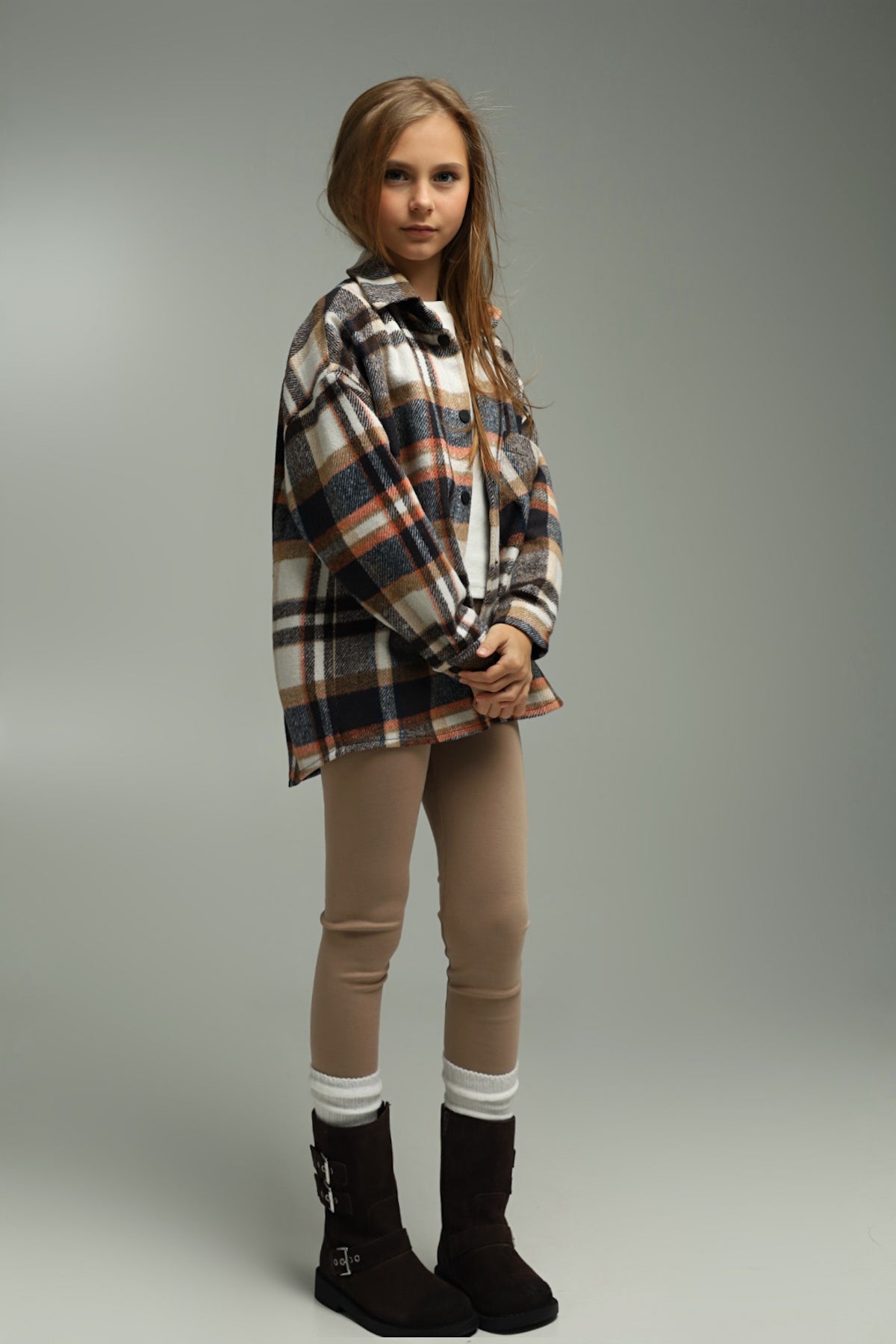 Koszula flanelowa oversize BASIC – CHOCOLATE CHECK