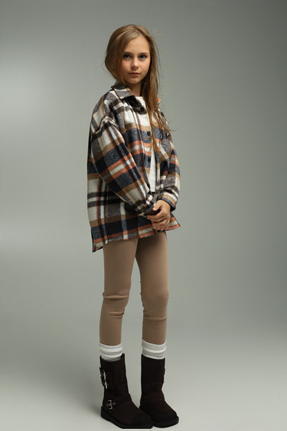 Koszula flanelowa oversize BASIC – CHOCOLATE CHECK