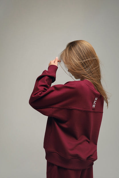Bluza OVERSIZE BORDO | EASY MODE