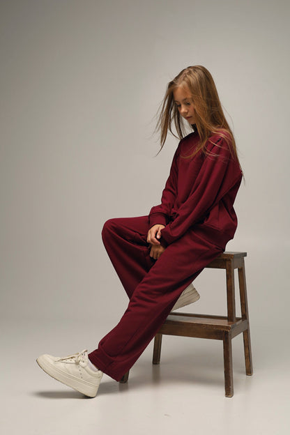 Bluza OVERSIZE BORDO | EASY MODE