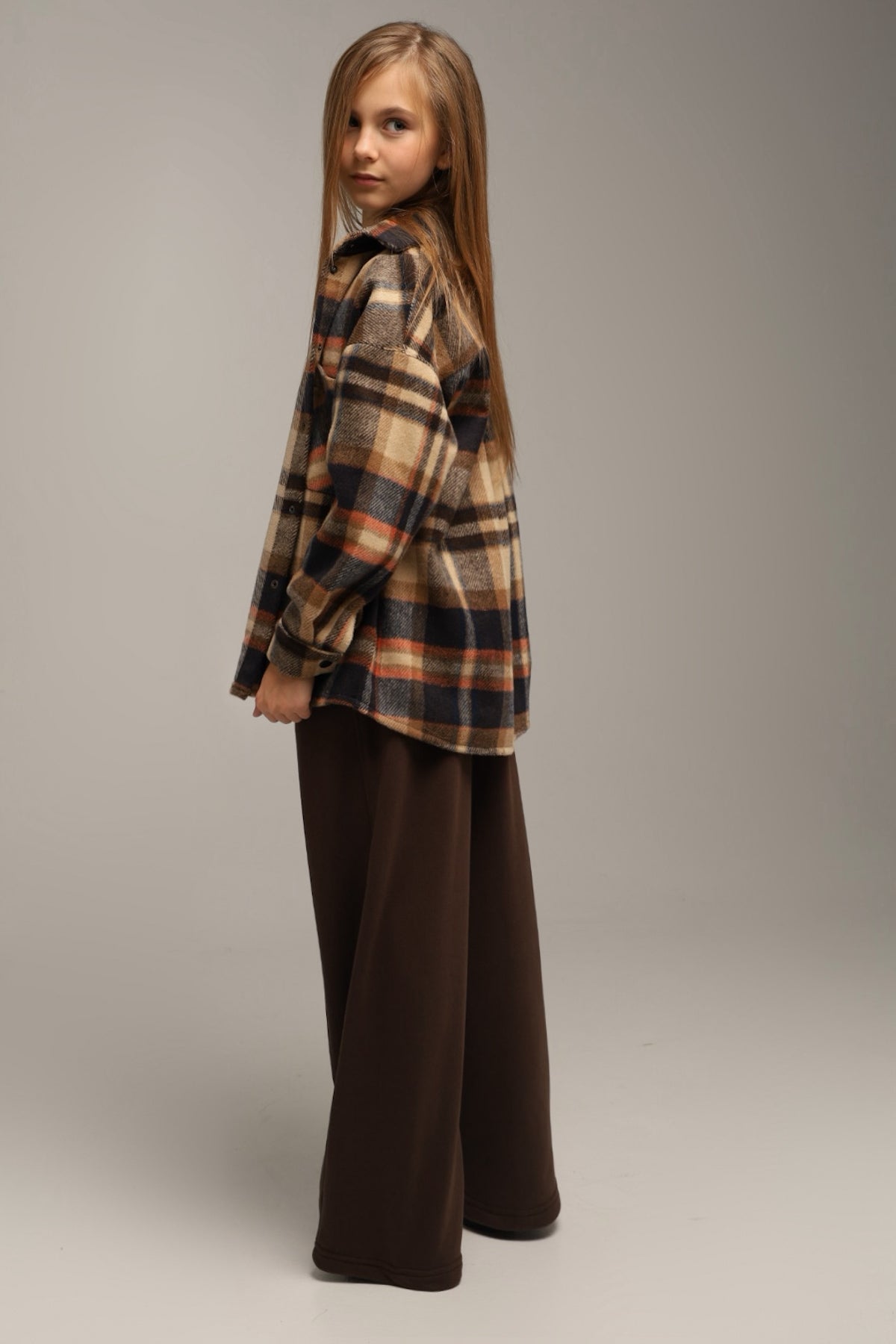 Koszula flanelowa oversize BASIC – GRANAT