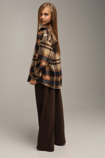 Koszula flanelowa oversize BASIC – GRANAT