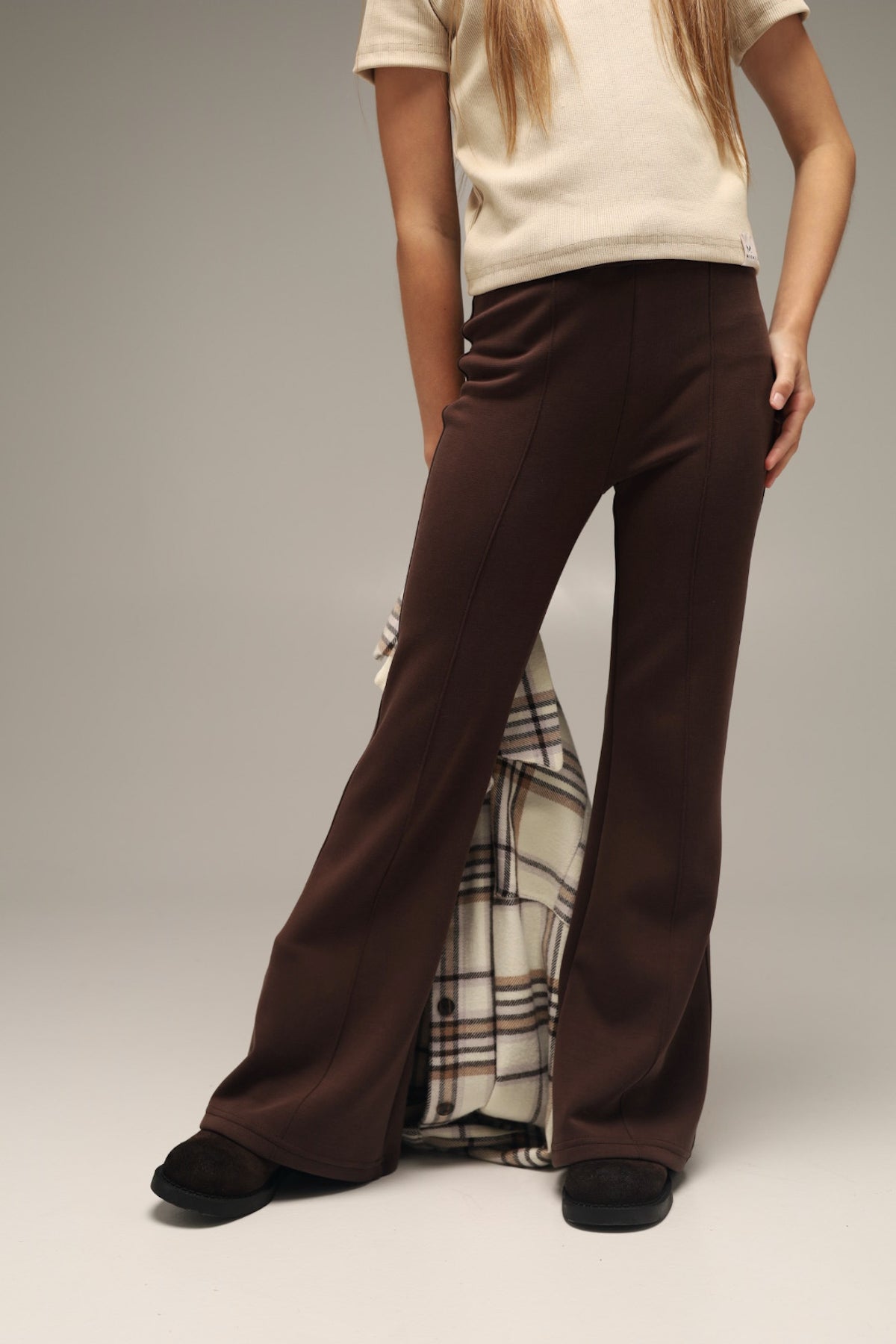 SPODNIE FLARE | DARK CHOCOLATE