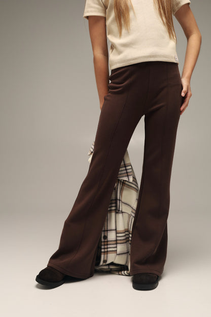 SPODNIE FLARE | DARK CHOCOLATE