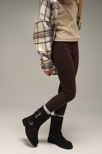 LEGGINSY WARM | DARK CHOCOLATE