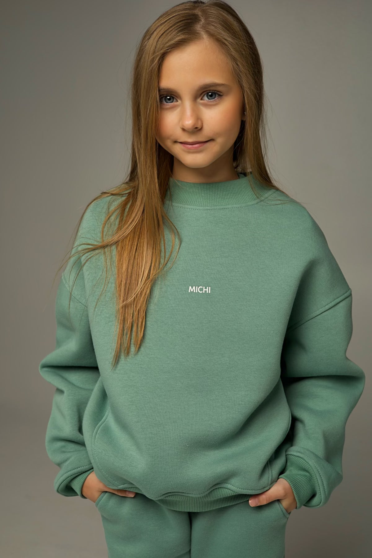 Bluza NORI (Laurel Green) miś od spodu