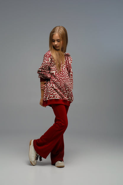 Hoodie LEO (ciemna wiśnia)