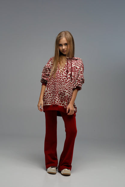 Hoodie LEO (ciemna wiśnia)