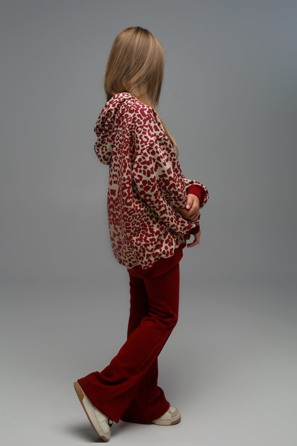 Hoodie LEO (ciemna wiśnia)