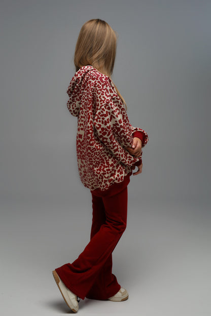 Hoodie LEO (ciemna wiśnia)