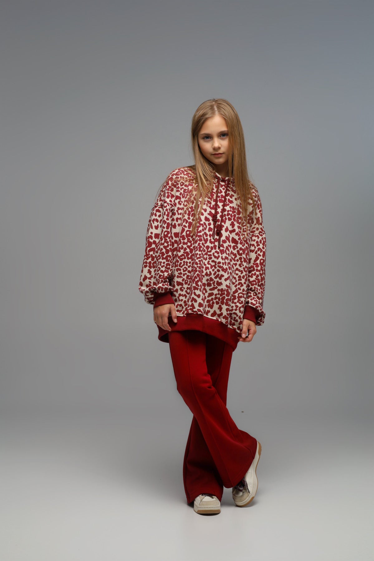 Hoodie LEO (ciemna wiśnia)