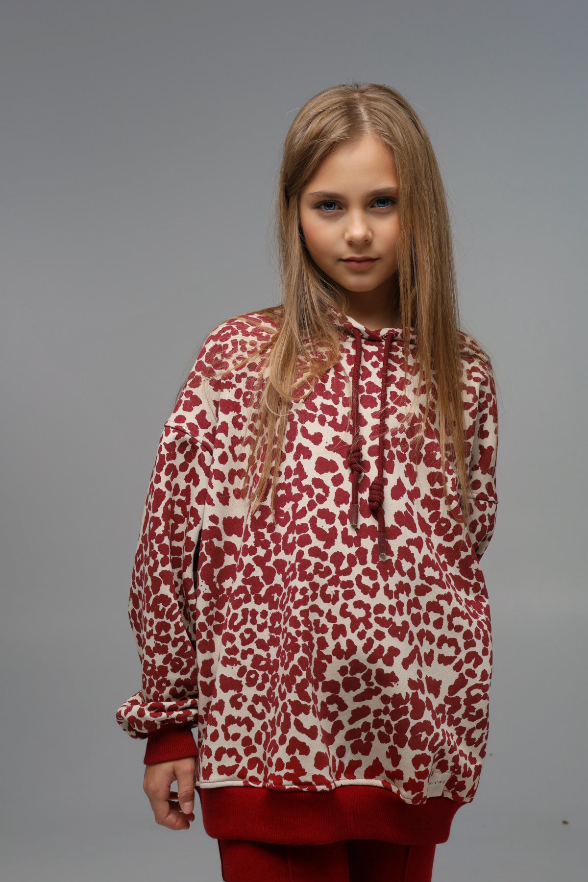 Hoodie LEO (ciemna wiśnia)