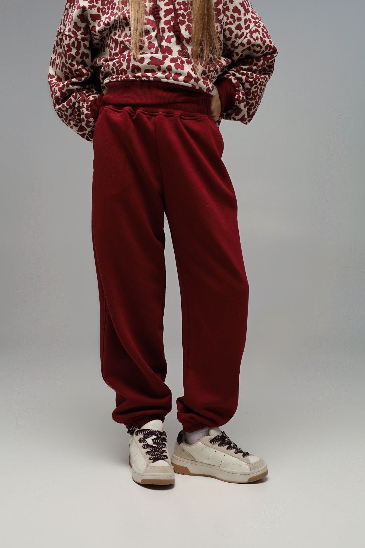 Joggersy MICHI (ciemna wiśnia)