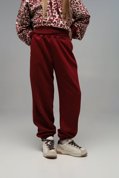 Joggersy MICHI (ciemna wiśnia)