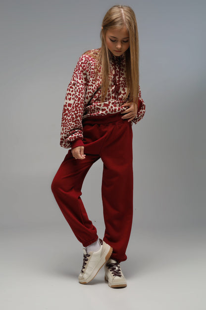 Joggersy MICHI (ciemna wiśnia)