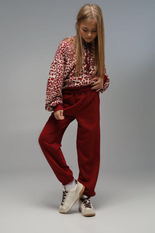 Joggersy MICHI (ciemna wiśnia)