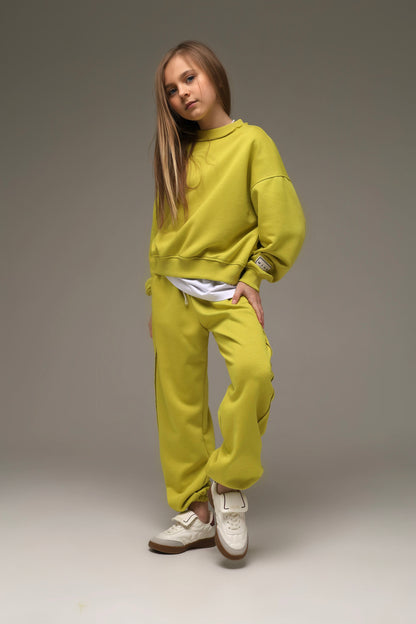 Komplet (joggery+bluza) LIME