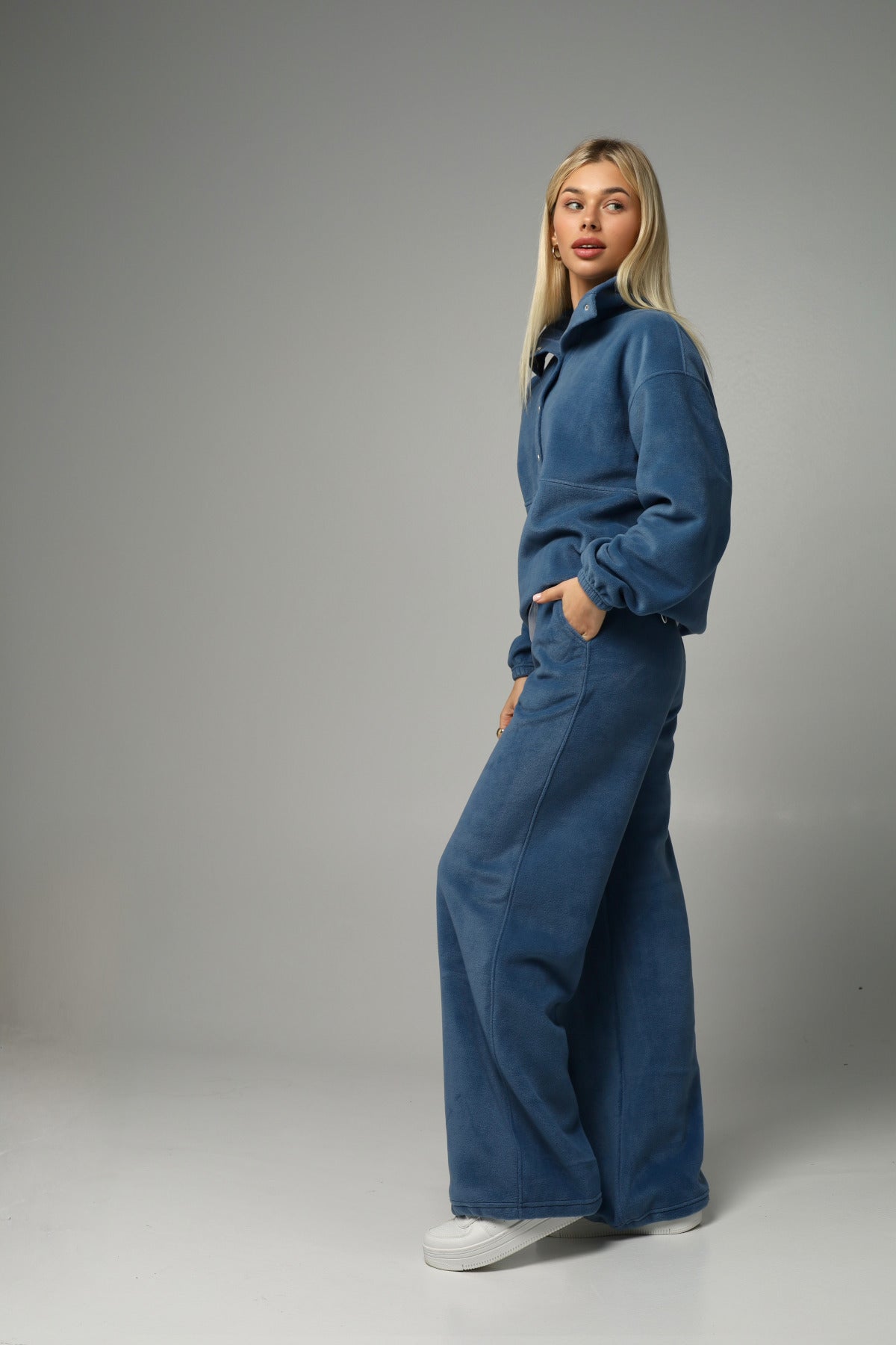 Bluza polarowa NUBI (denim blue)