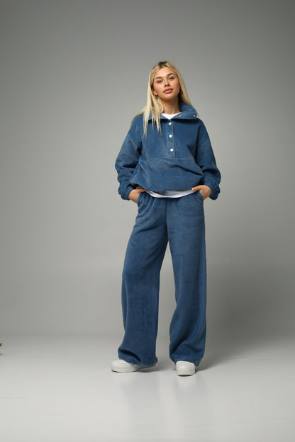 Bluza polarowa NUBI (denim blue)