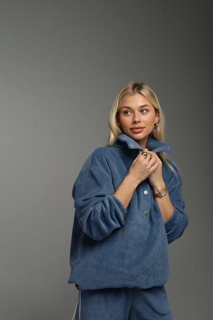 Bluza polarowa NUBI (denim blue)